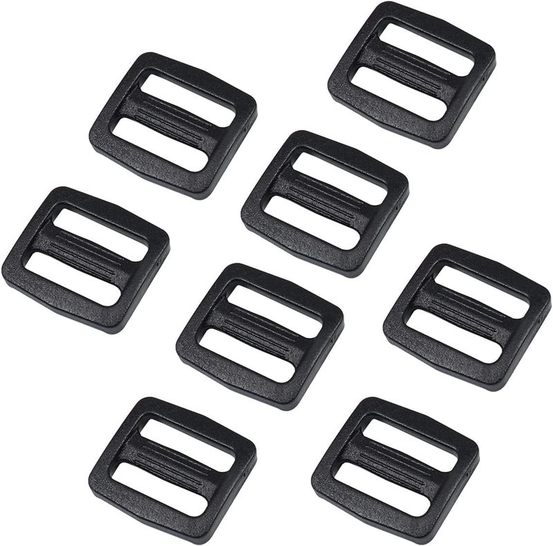 Baitoo Tri glide Slider,Heavy Duty Plastic Tri Glide Slide Buckle Strap sliders Adjusters for Backpack Strap Belt - Image 1